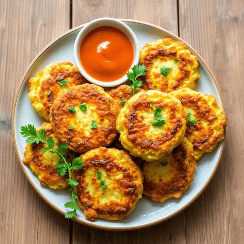 Zucchini Cream Fritters Golden and Crispy with Creamy Filling