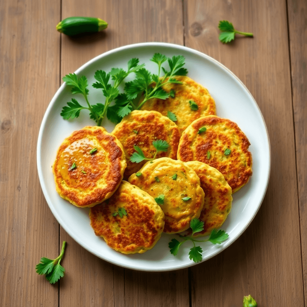 Golden Zucchini Cream Fritters Crispy on the Outside, Creamy on the Inside