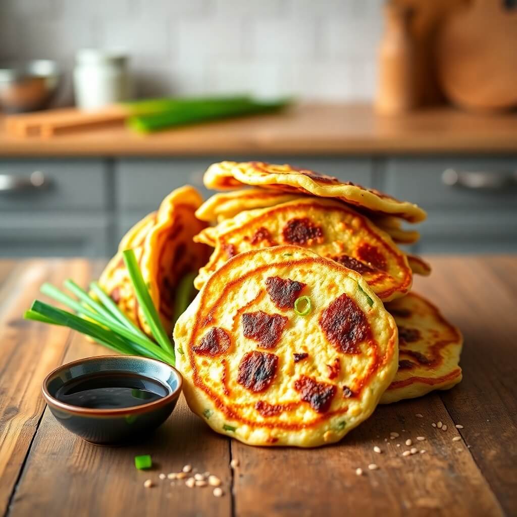 Golden Crispy Scallion Pancakes from Trader Joe's