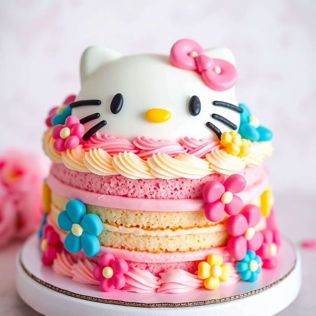 Adorable Hello Kitty Cake Design for Birthday Parties