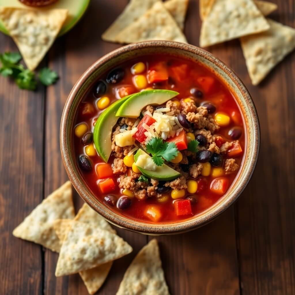 Taco Soup with Crispy Fritos Topping – Comfort Food for Any Celebration