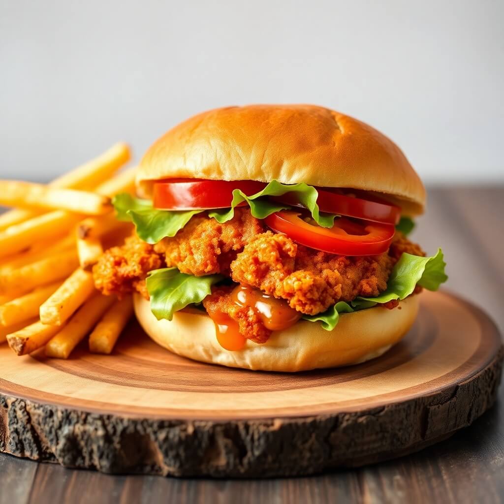 Irresistible Hot Honey Chicken Sandwich with Crispy Chicken and Spicy Honey Sauce