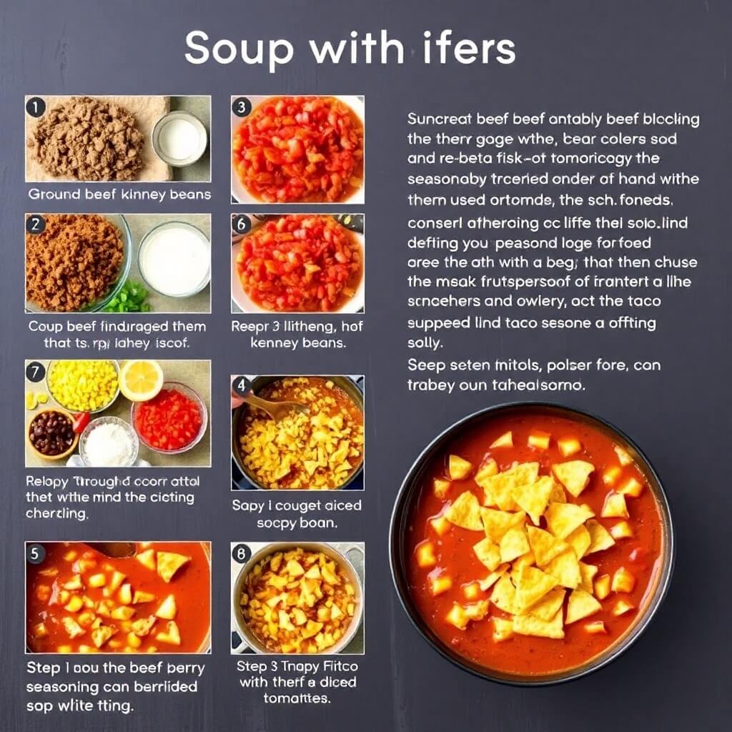 Delicious Taco Soup with Fritos Ready to Serve