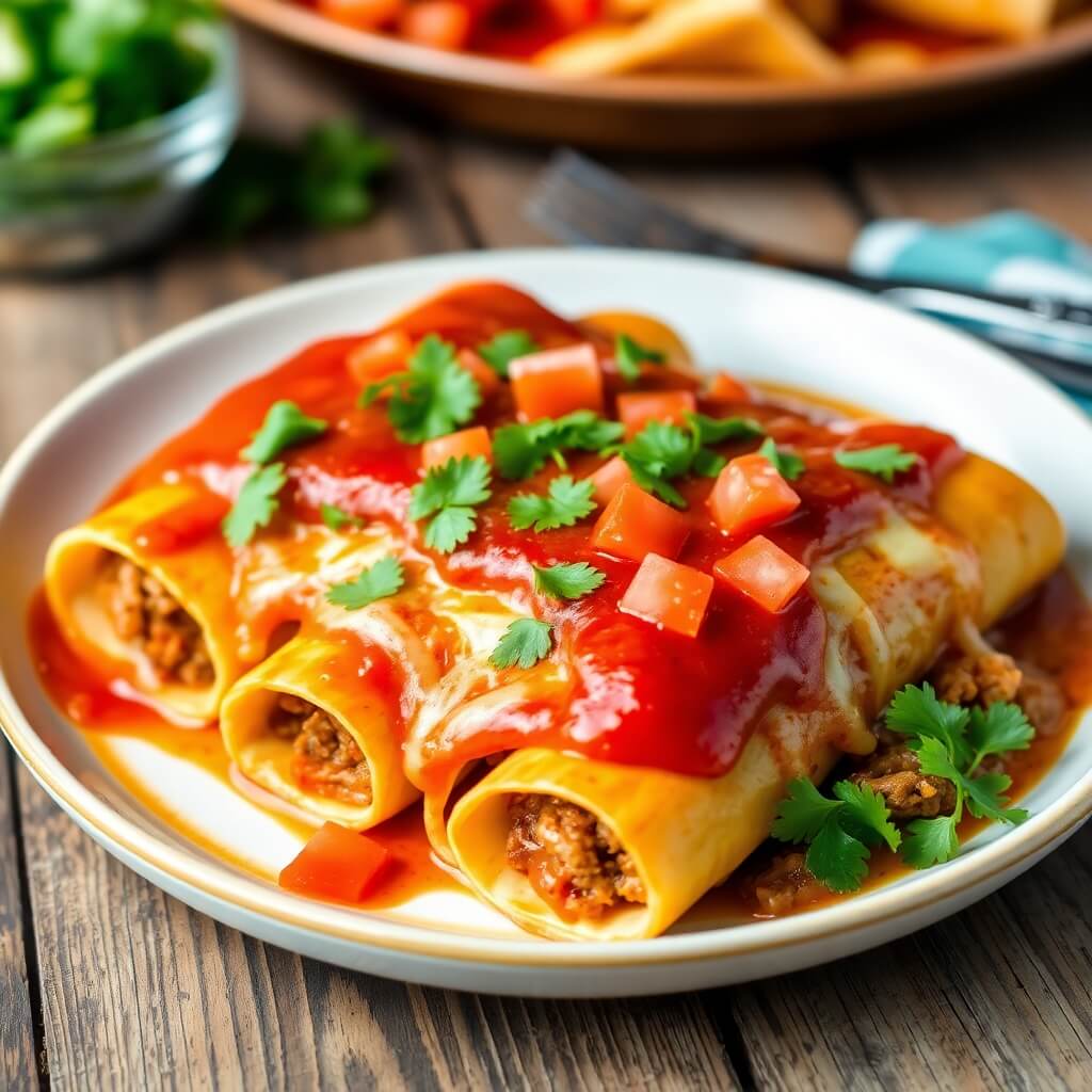 Quick and Easy Beef Enchiladas Recipe