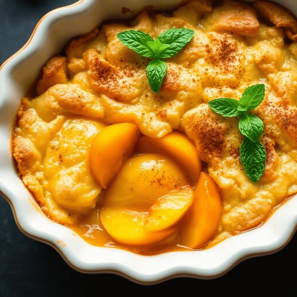 Peach Cobbler with Cake Mix - Quick and Easy Dessert