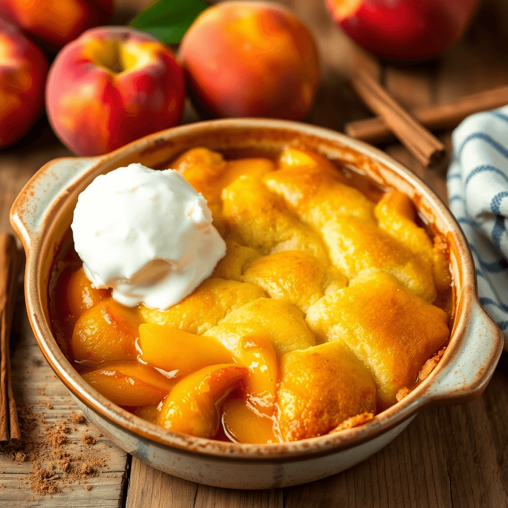 Peach Cobbler Made with Cake Mix – Simple and Delicious Dessert