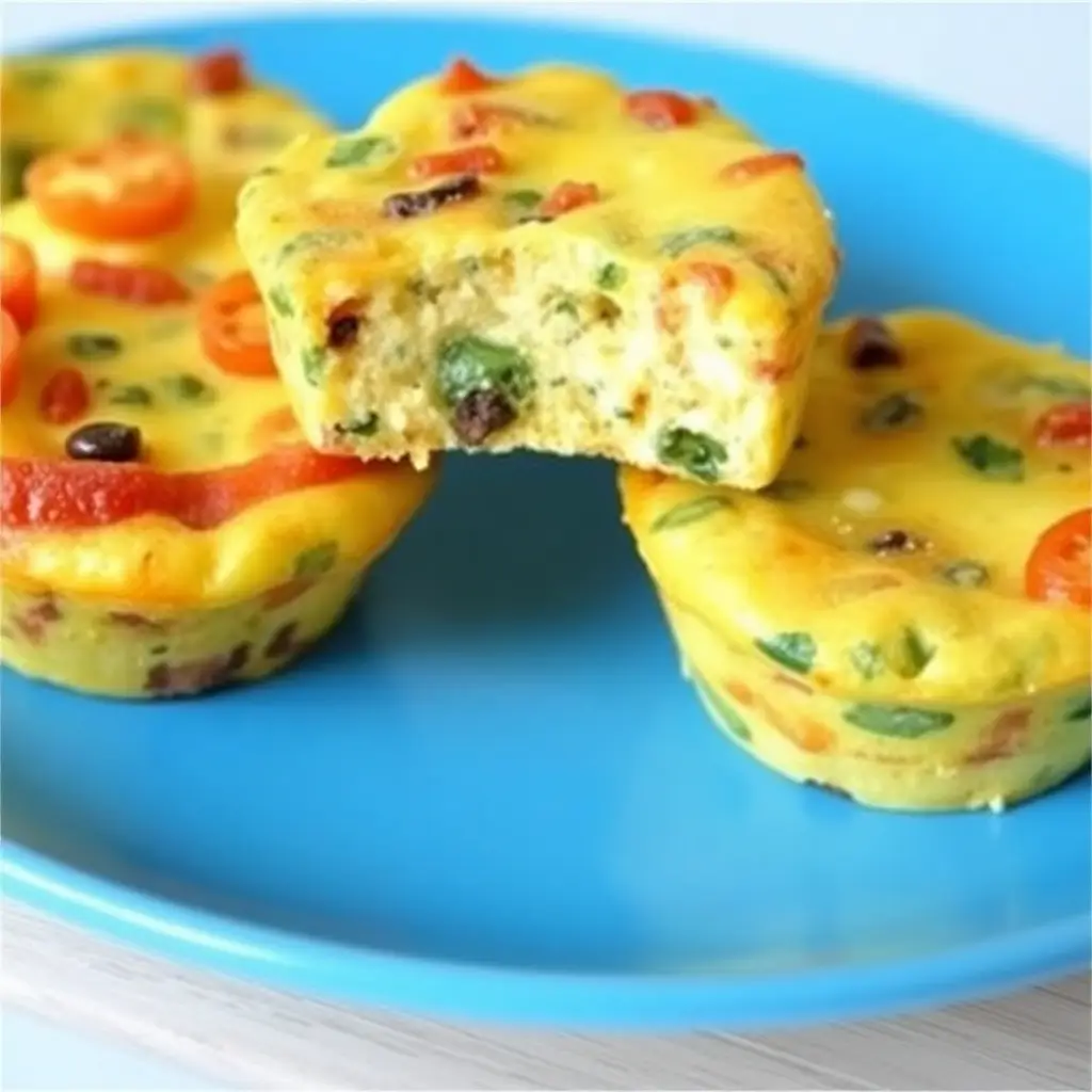 Frittata Egg Muffins Freshly Baked in Muffin Tin